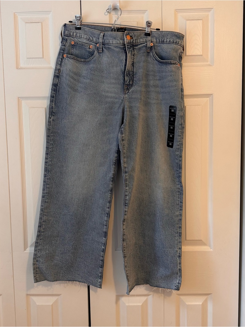 J. Crew Factory Light Blue Wide-Leg Cropped Jeans